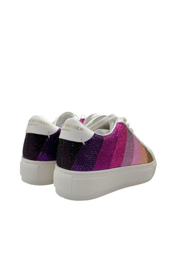 KURT GEIGER - LONEY STRIPE CRYSTAL SNEAKERS - Image 3